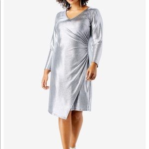 Metallic Silver Dress
